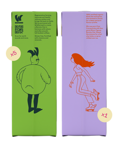 Minor Figures Barista Oat Drink (Regenerative, UK-grown) x5 and Minor Figures Organic Barista Chai Concentrate x1 – bundle packshot.
